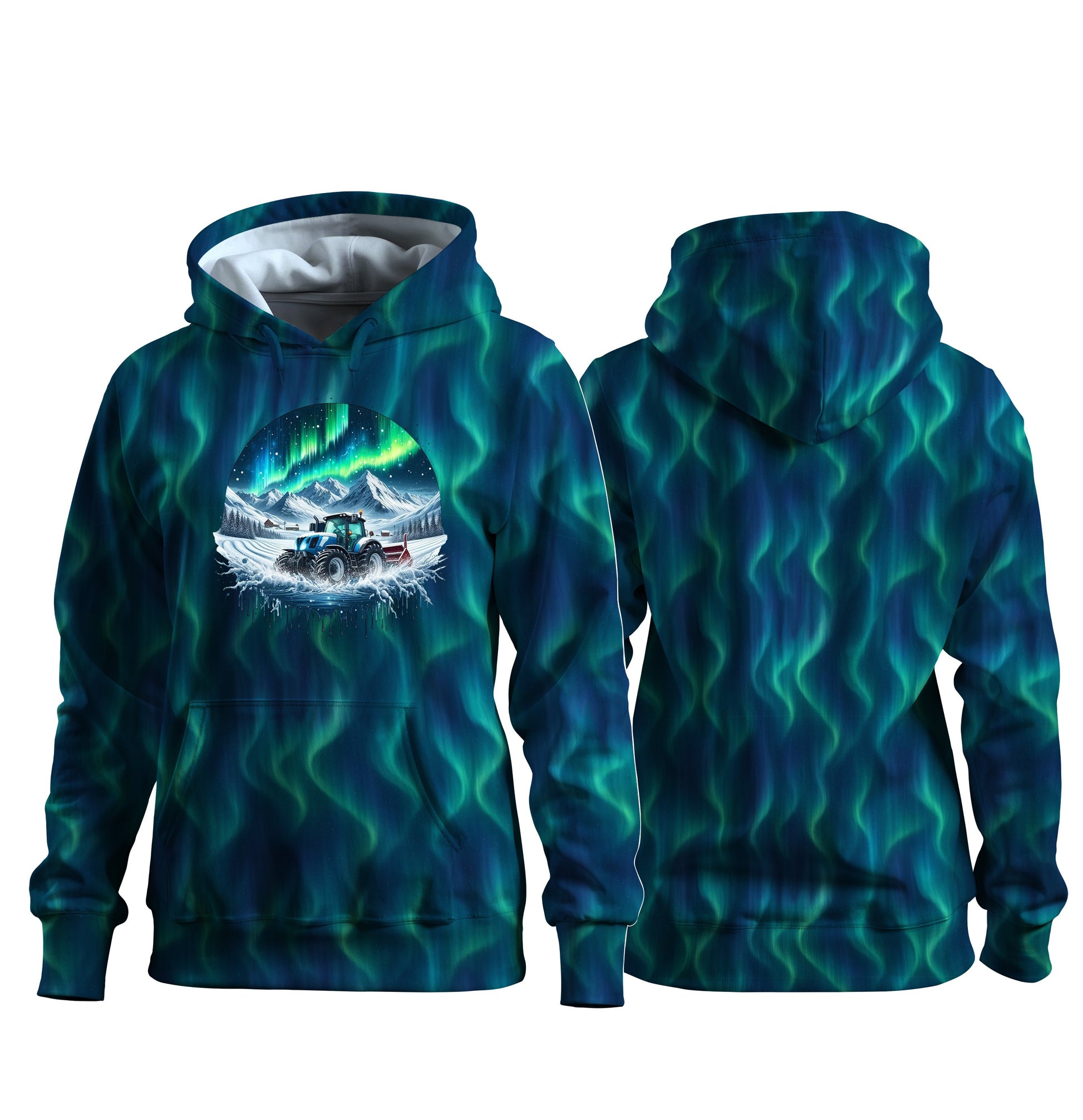Winterkleidung aus Polarzauber Midnightgreen Stoff