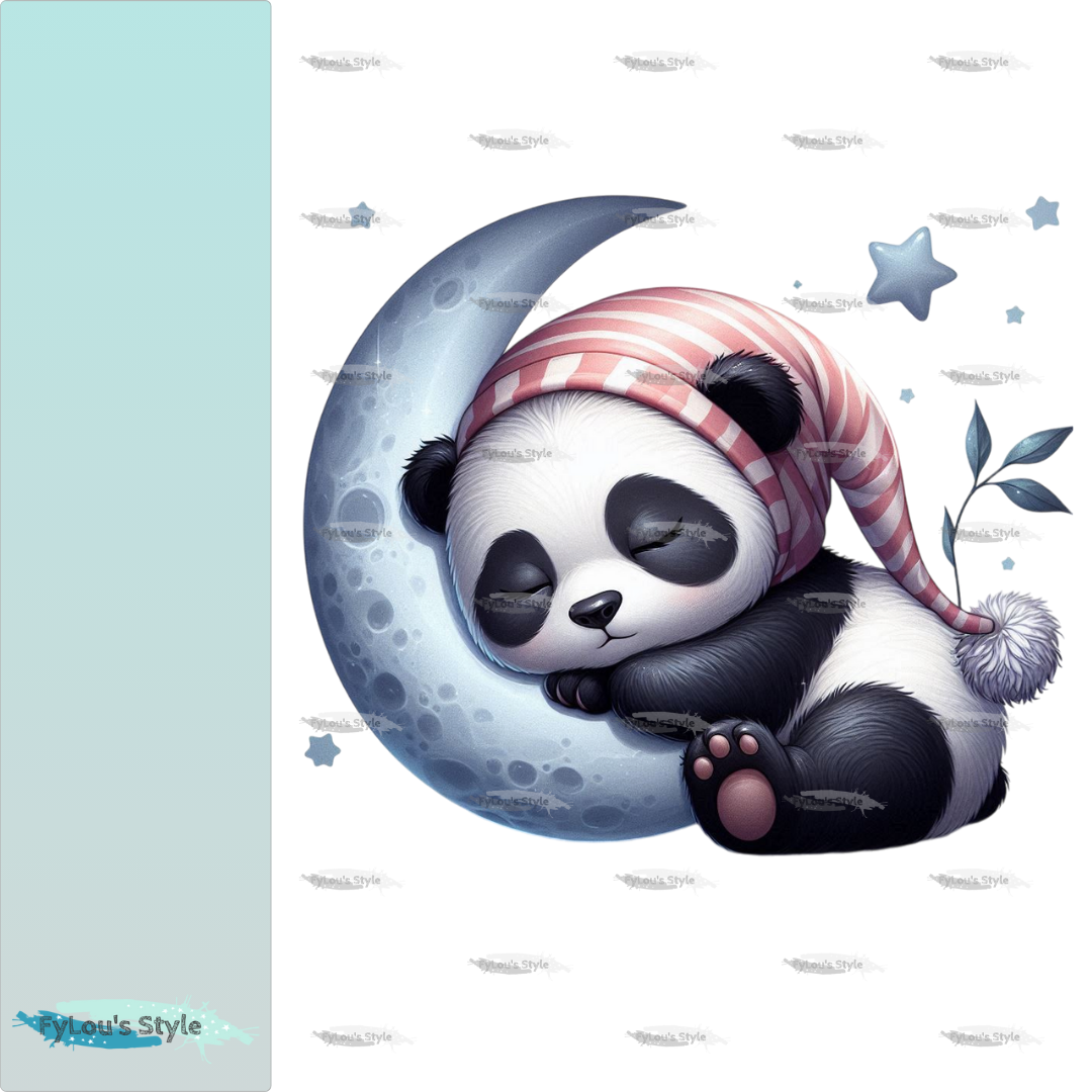 Bügelbild kleiner Panda schlafend #1 Fylou's Style