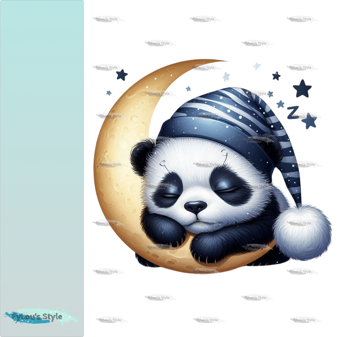 Bügelbild kleiner Panda schlafend #2 Fylou's Style