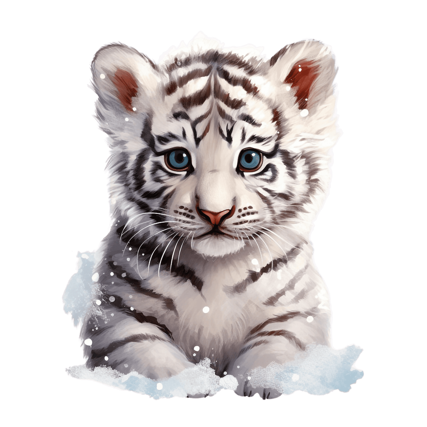 Iron-on image of a fox doing sports in winter