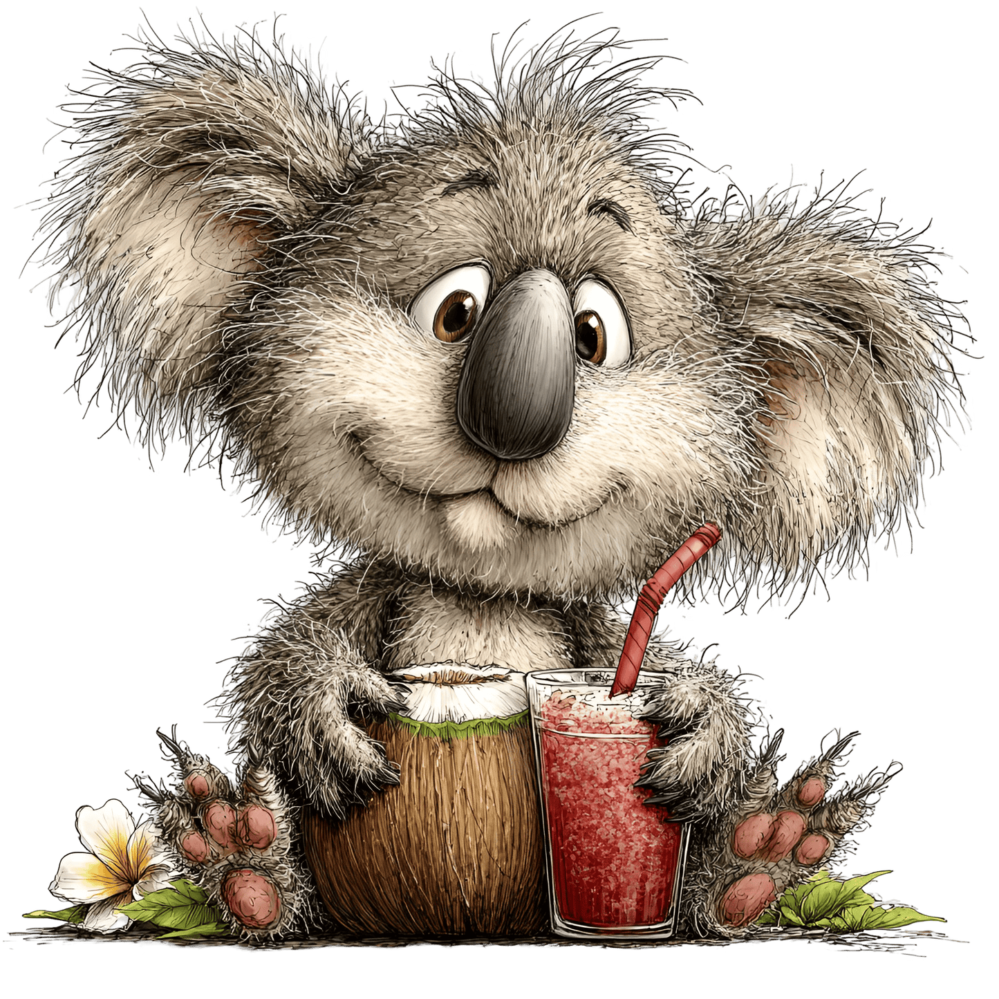 Bügelbild Lustiger Sommer Koala