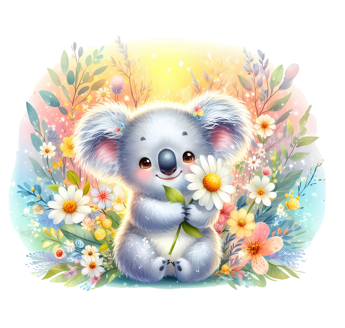 Bügelbild Koala im Frühling Fylou's Style
