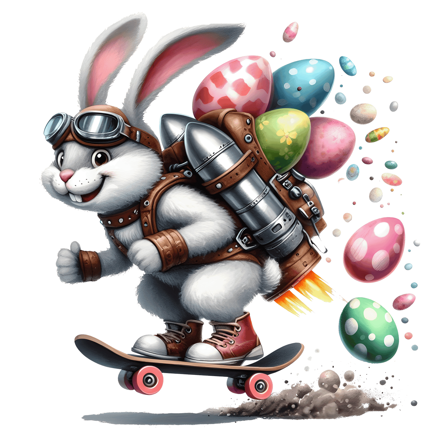 Bügelbild lustiger Osterhase #5