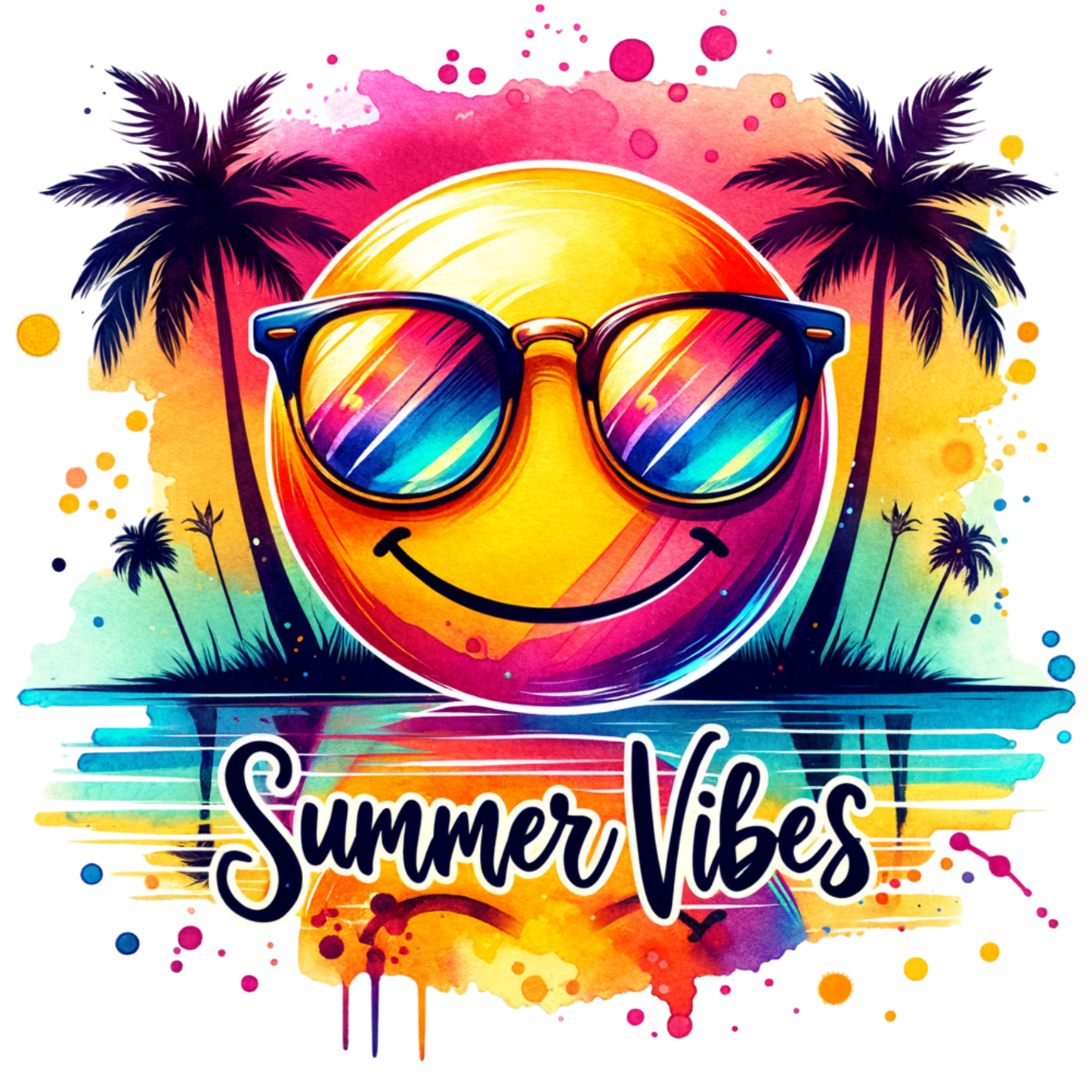 Bügelbild Neon Summer Vibes