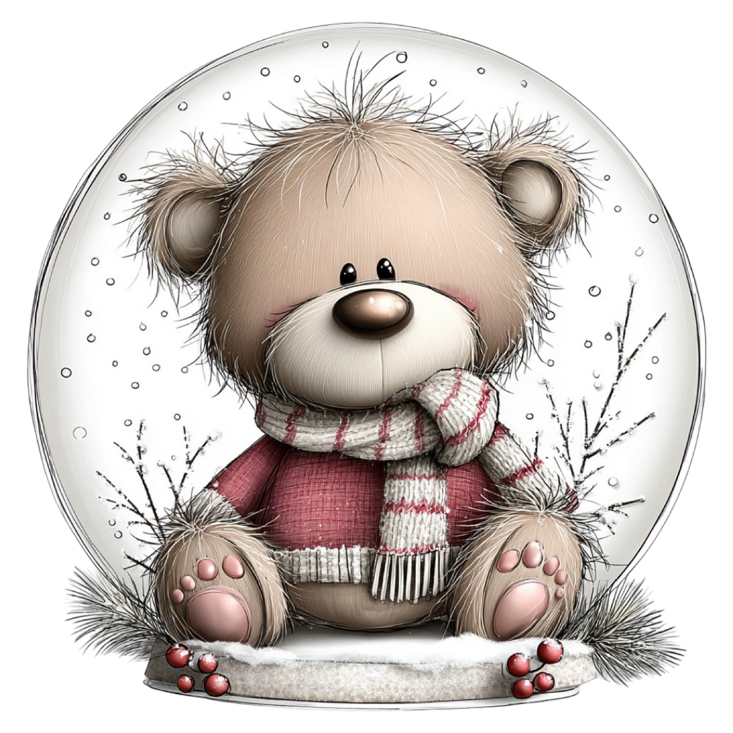 Bügelbild niedlicher Weihnachtsteddy #13