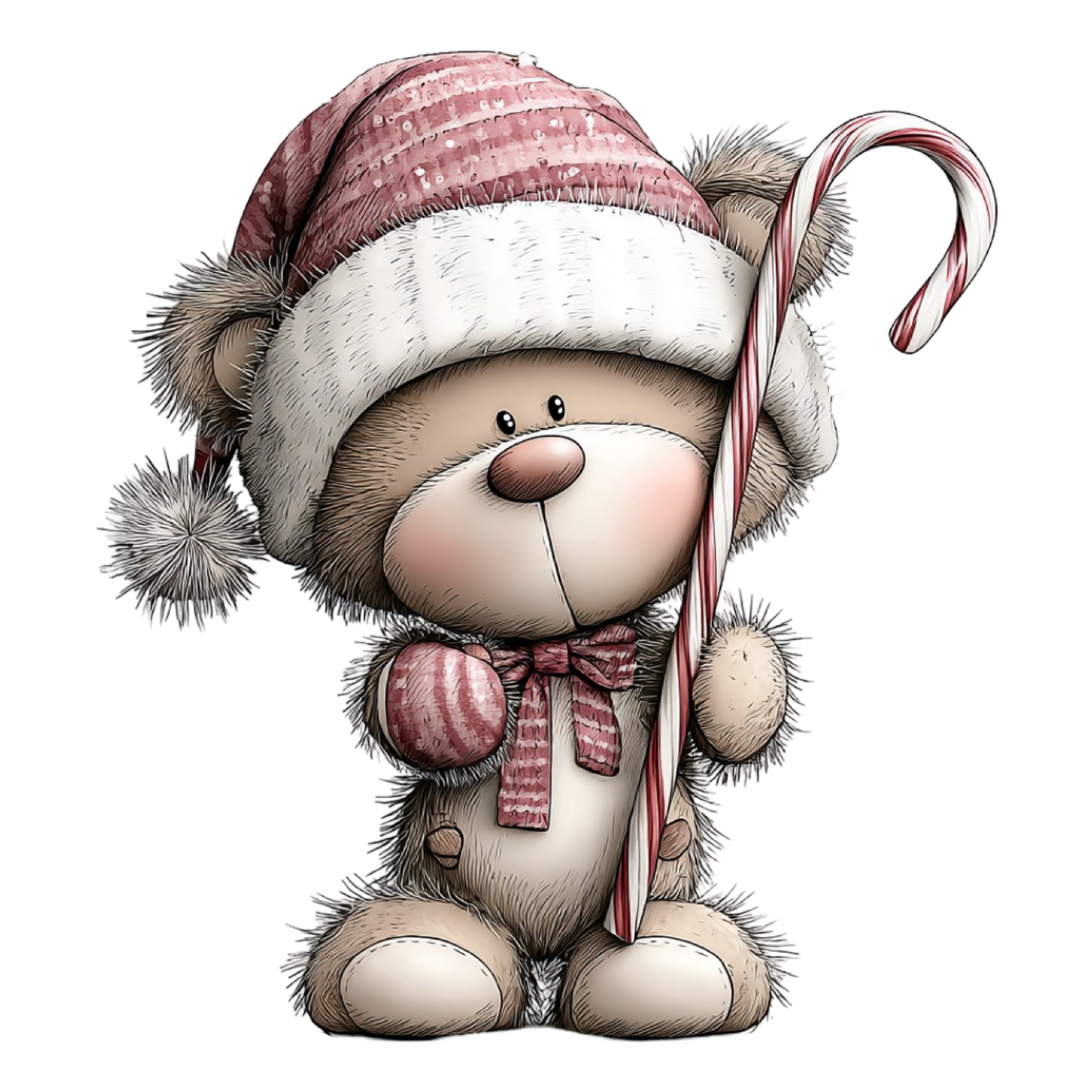 Bügelbild niedlicher Weihnachtsteddy #16