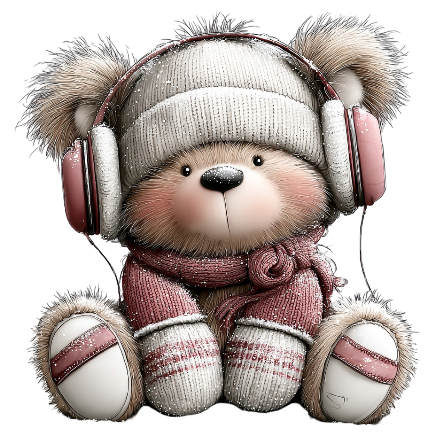 Bügelbild niedlicher Weihnachtsteddy #19