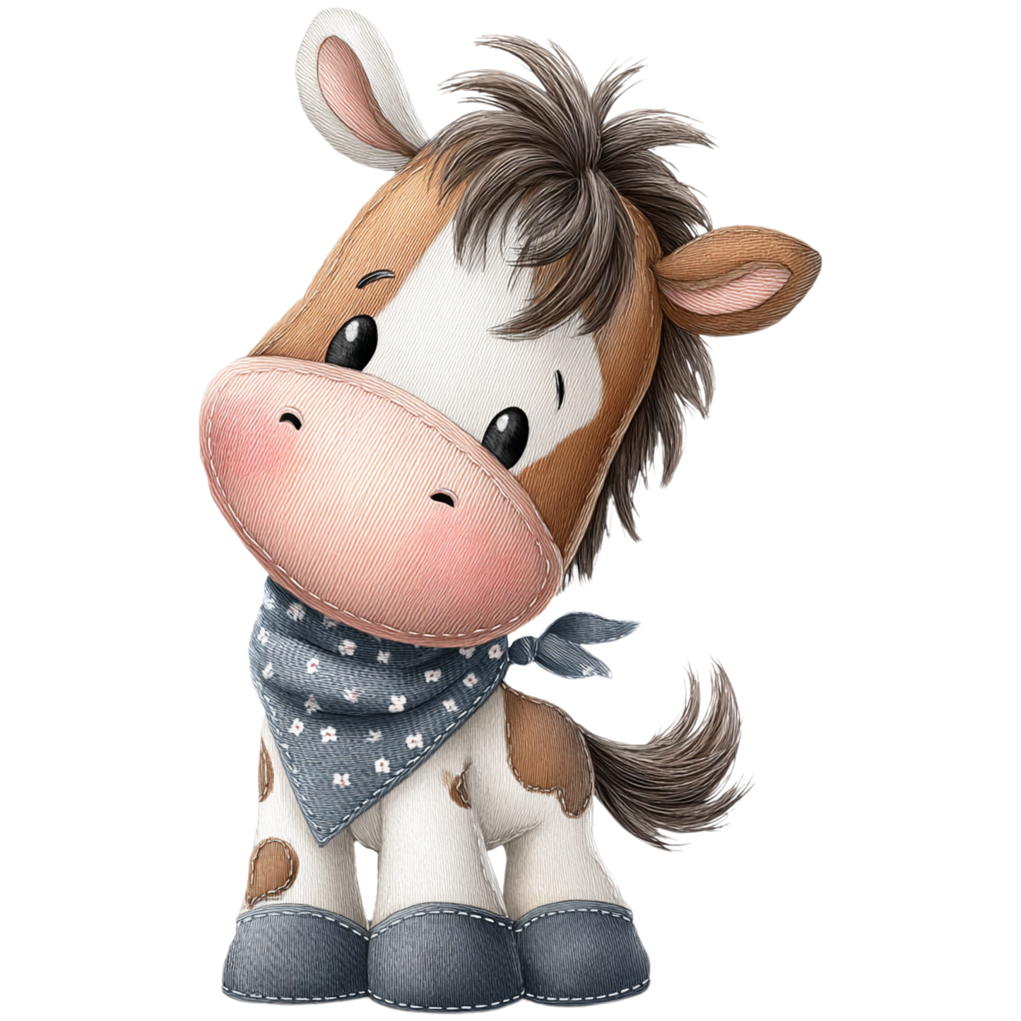 Bügelbild Pferd mit Halstuch