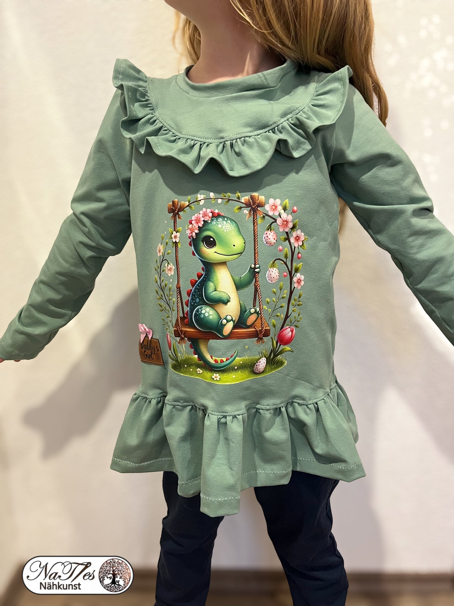 Bügelbild Dino auf Schaukel #1 Fylou's Style