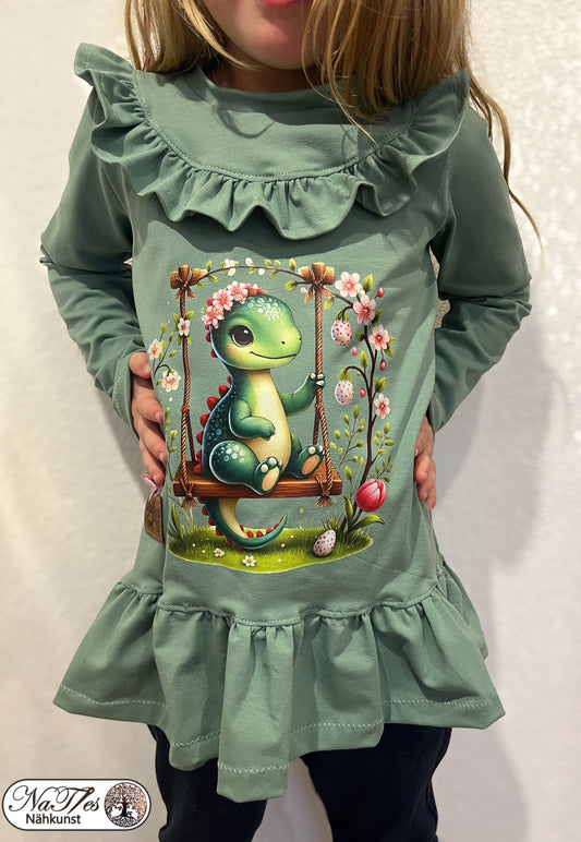 Bügelbild Dino auf Schaukel #1 Fylou's Style