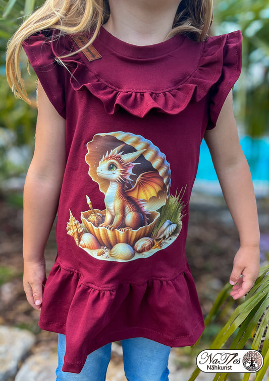 Bügelbild Drache in Muschel #4 Fylou's Style