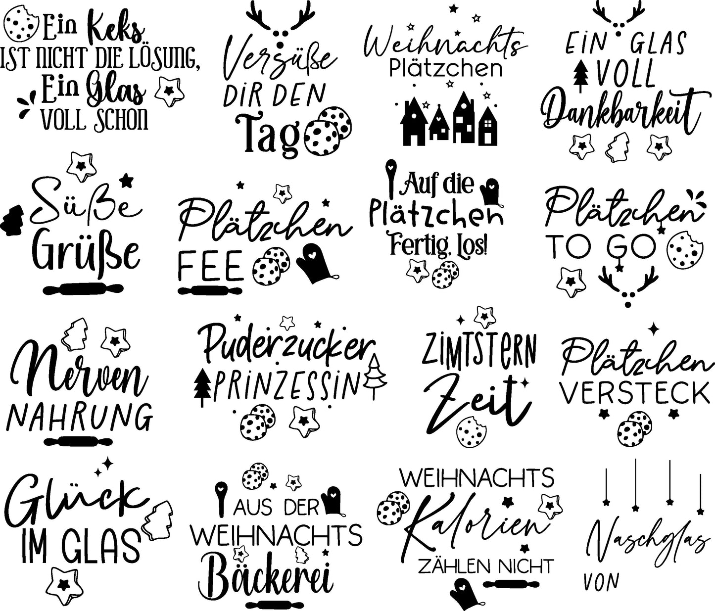 A4 Bogen Rub ON Sticker  Plätzchen #4