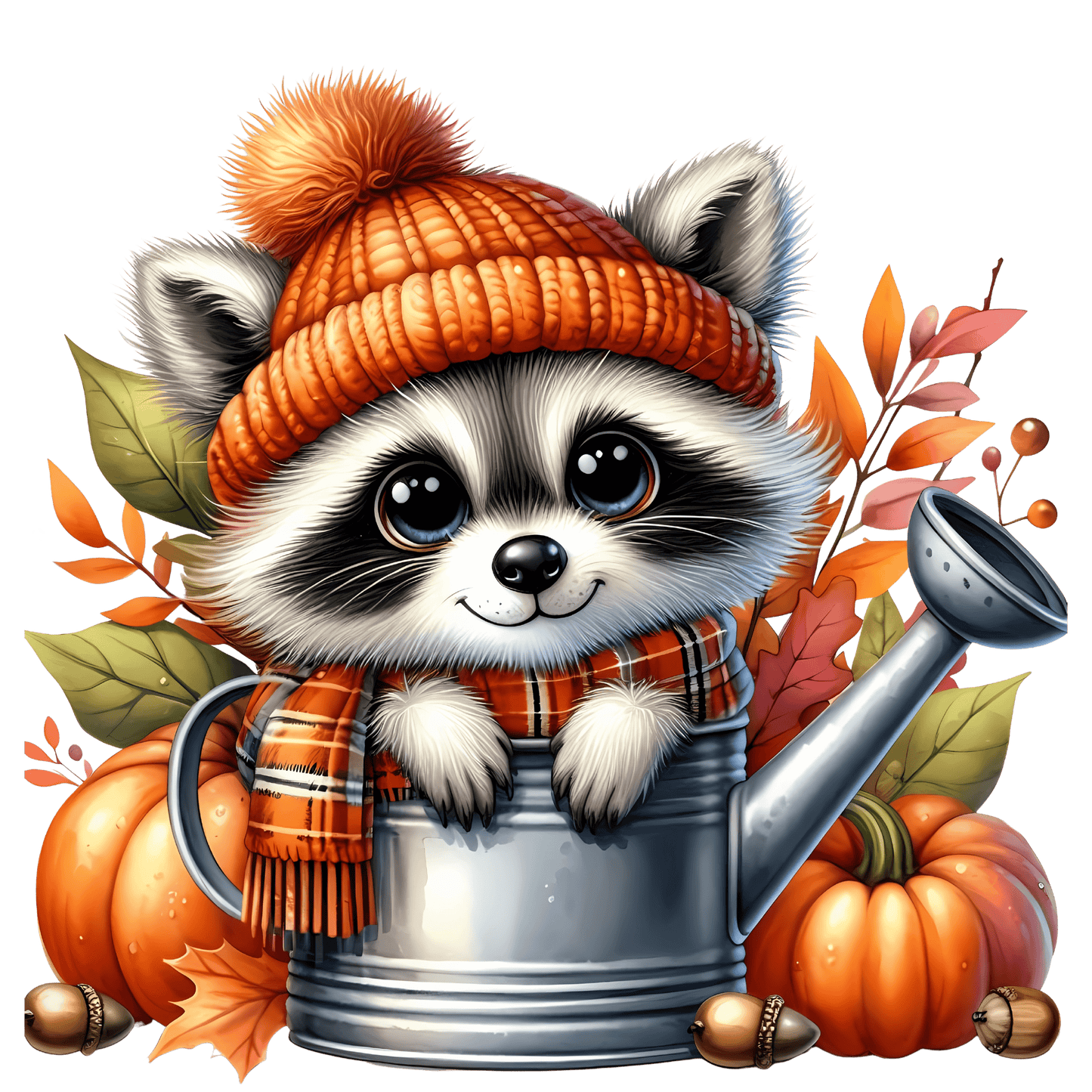 Bügelbild Waschbär im Herbst #14