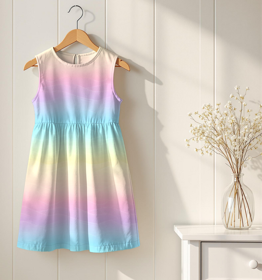 Vorbestellung Bio Jersey "Verlauf Pastell Regenbogen" Überbreite