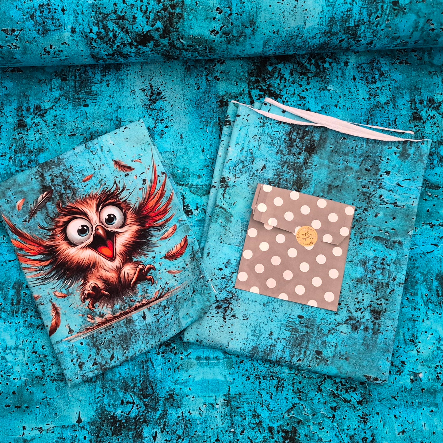 Paket Panel Eule Plus Kombi Bio French Terry Türkis