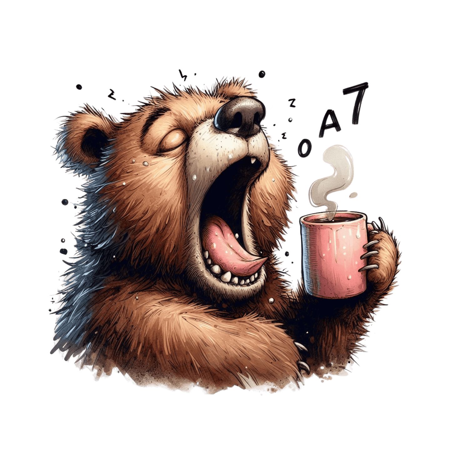 Bügelbild schläfriger Bär