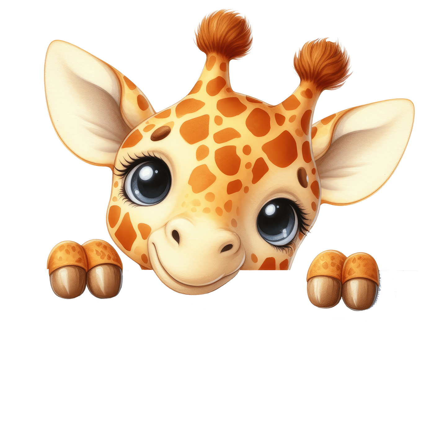 Bügelbild süße Guck guck Giraffe