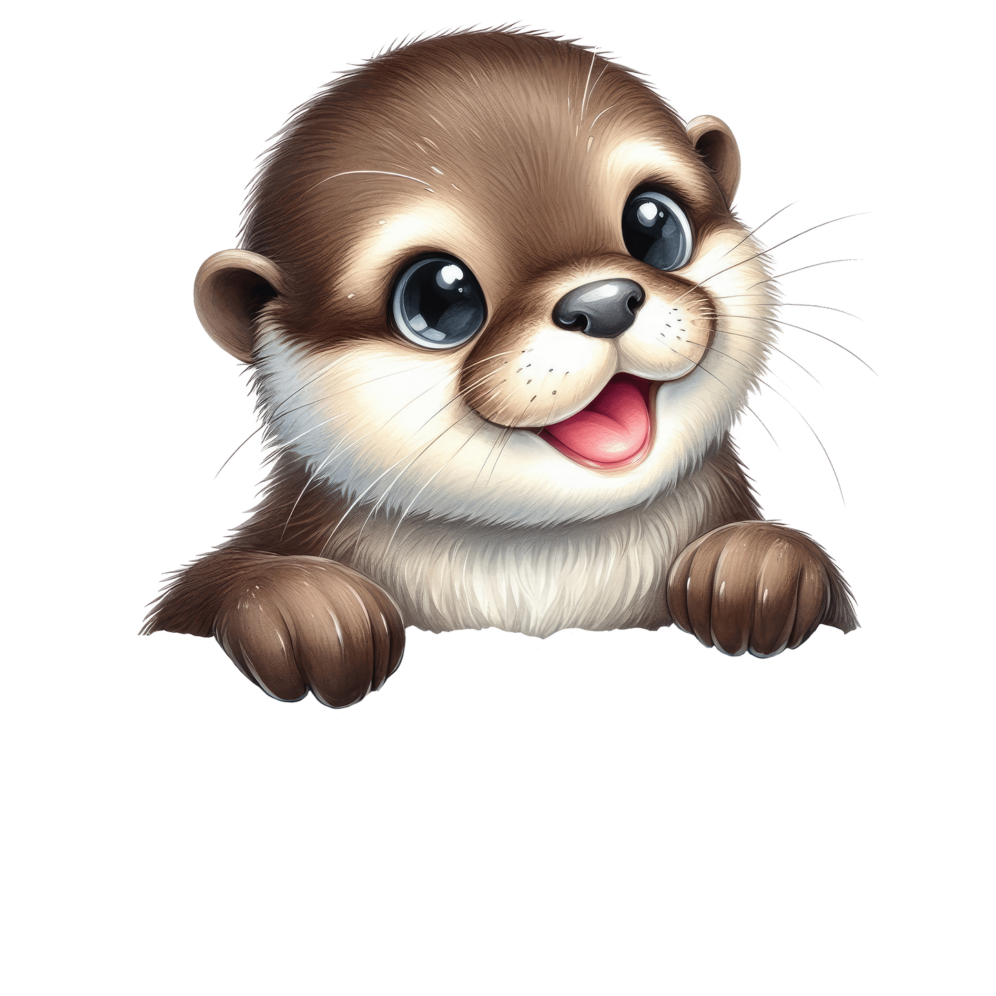 Bügelbild süße Guck guck Otter