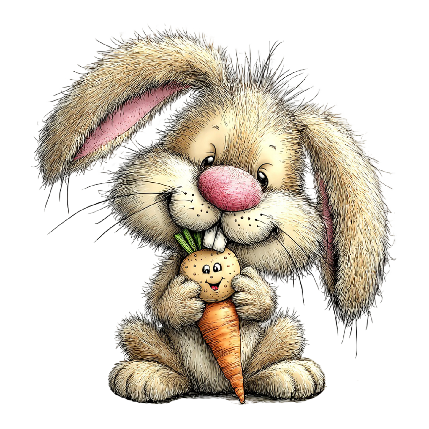Bügelbild süße Hasen #5