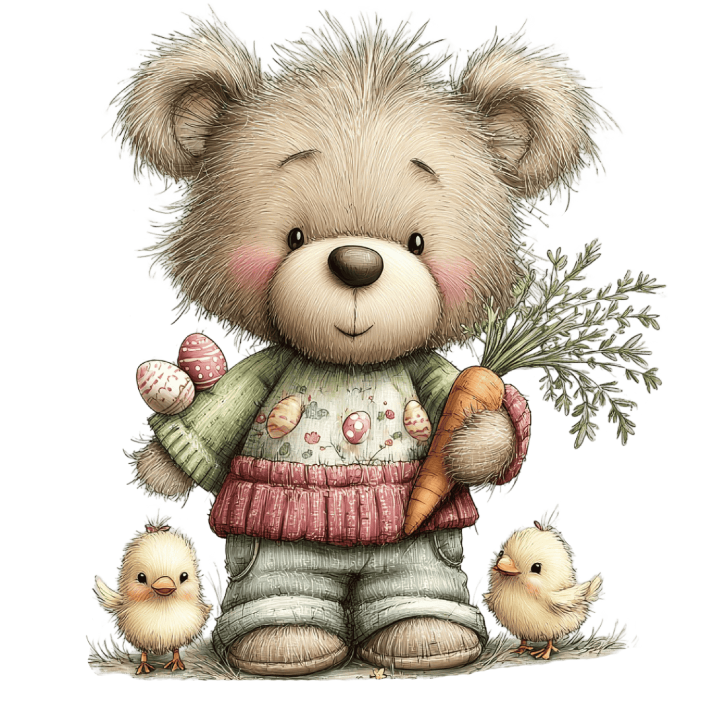 Bügelbild süße Ostertiere #2