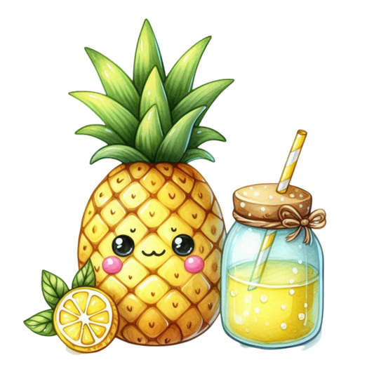 Bügelbild süße Sommer Ananas #10 Fylou's Style