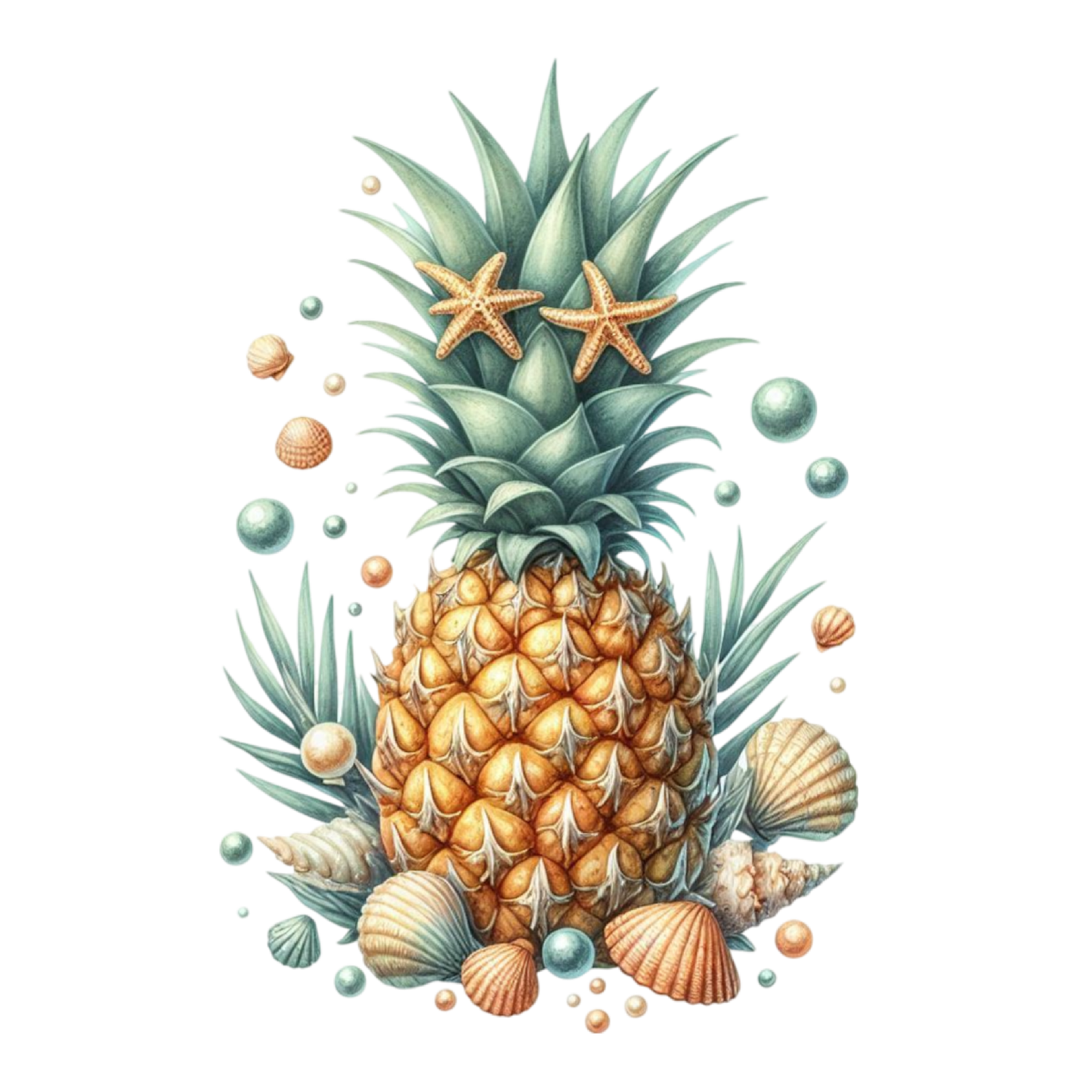 Bügelbild süße Sommer Ananas #14 Fylou's Style