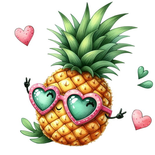 Bügelbild süße Sommer Ananas #24 Fylou's Style