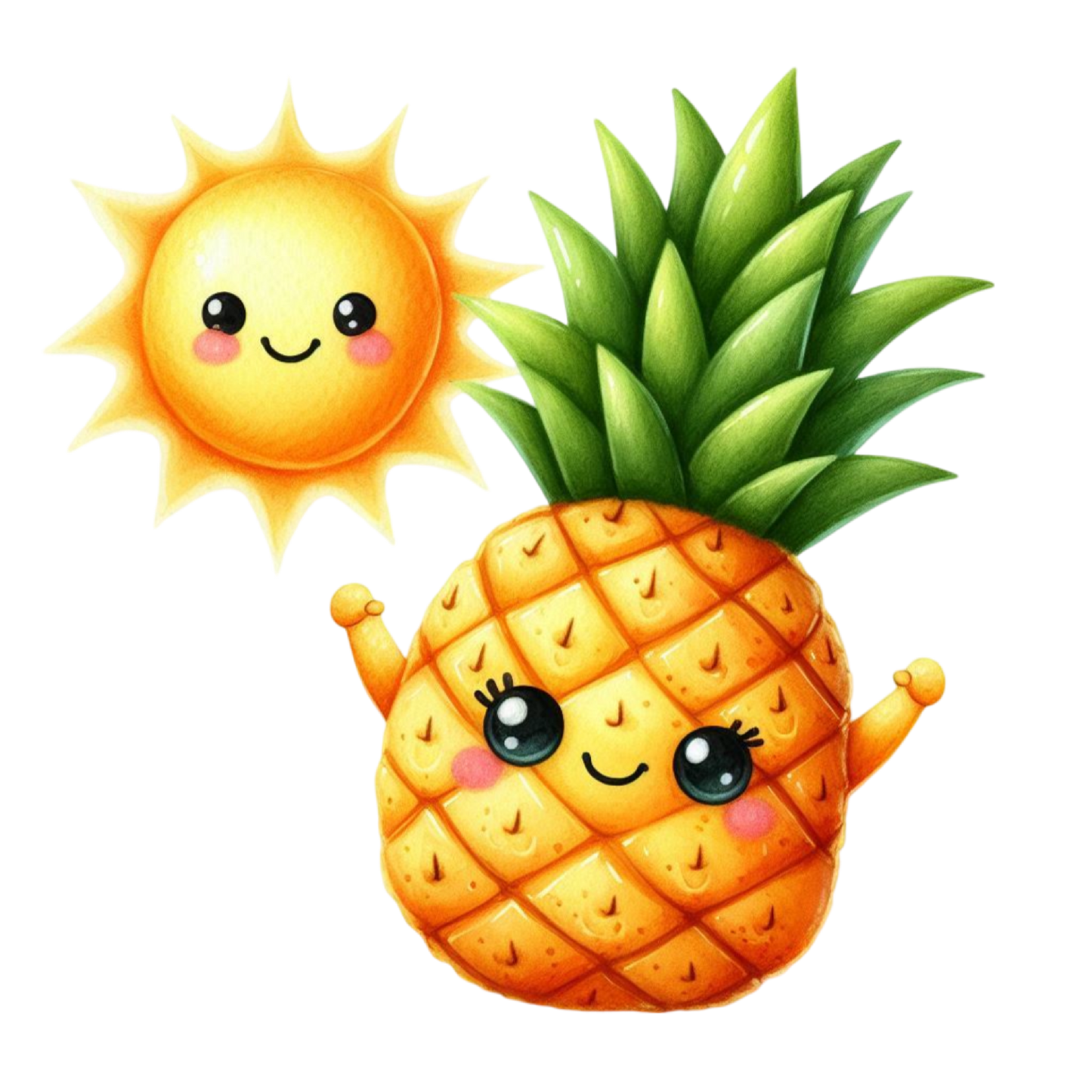 Bügelbild süße Sommer Ananas #4 Fylou's Style