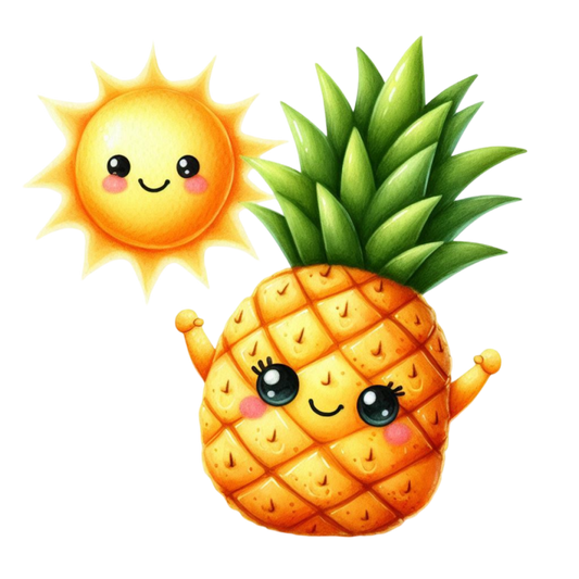 Bügelbild süße Sommer Ananas #4 Fylou's Style