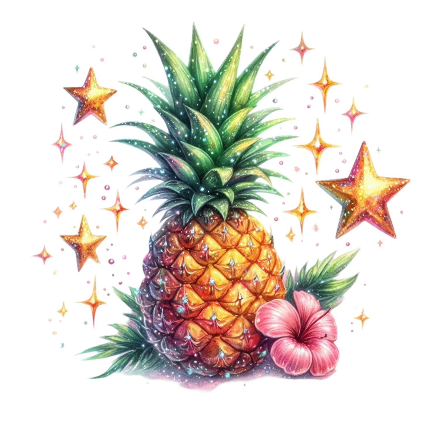 Bügelbild süße Sommer Ananas #9 Fylou's Style
