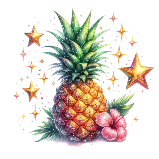 Bügelbild süße Sommer Ananas #9 Fylou's Style