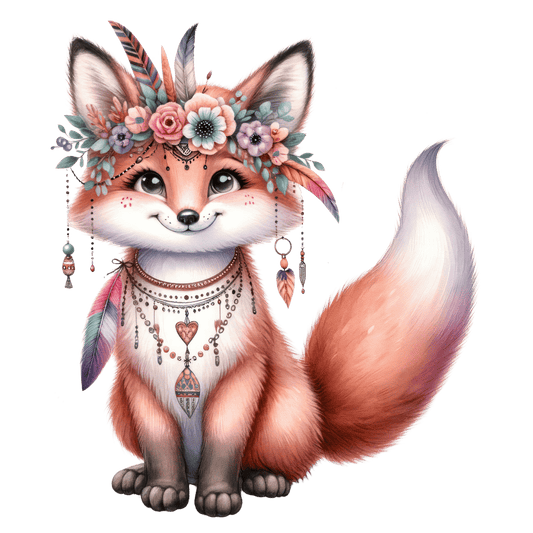 Bügelbild süßer Boho Fuchs Fylou's Style