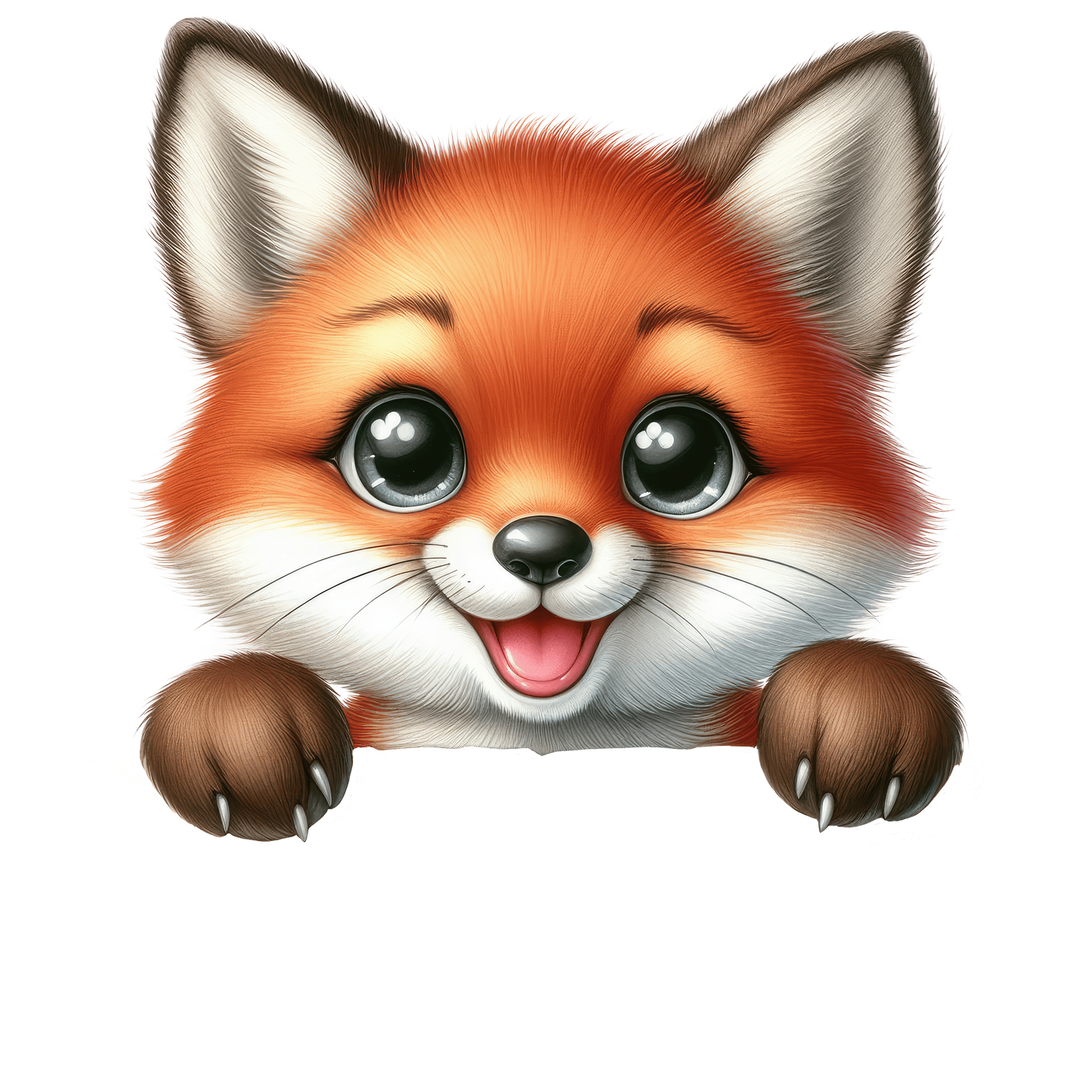 Bügelbild süßer Guck guck Fuchs