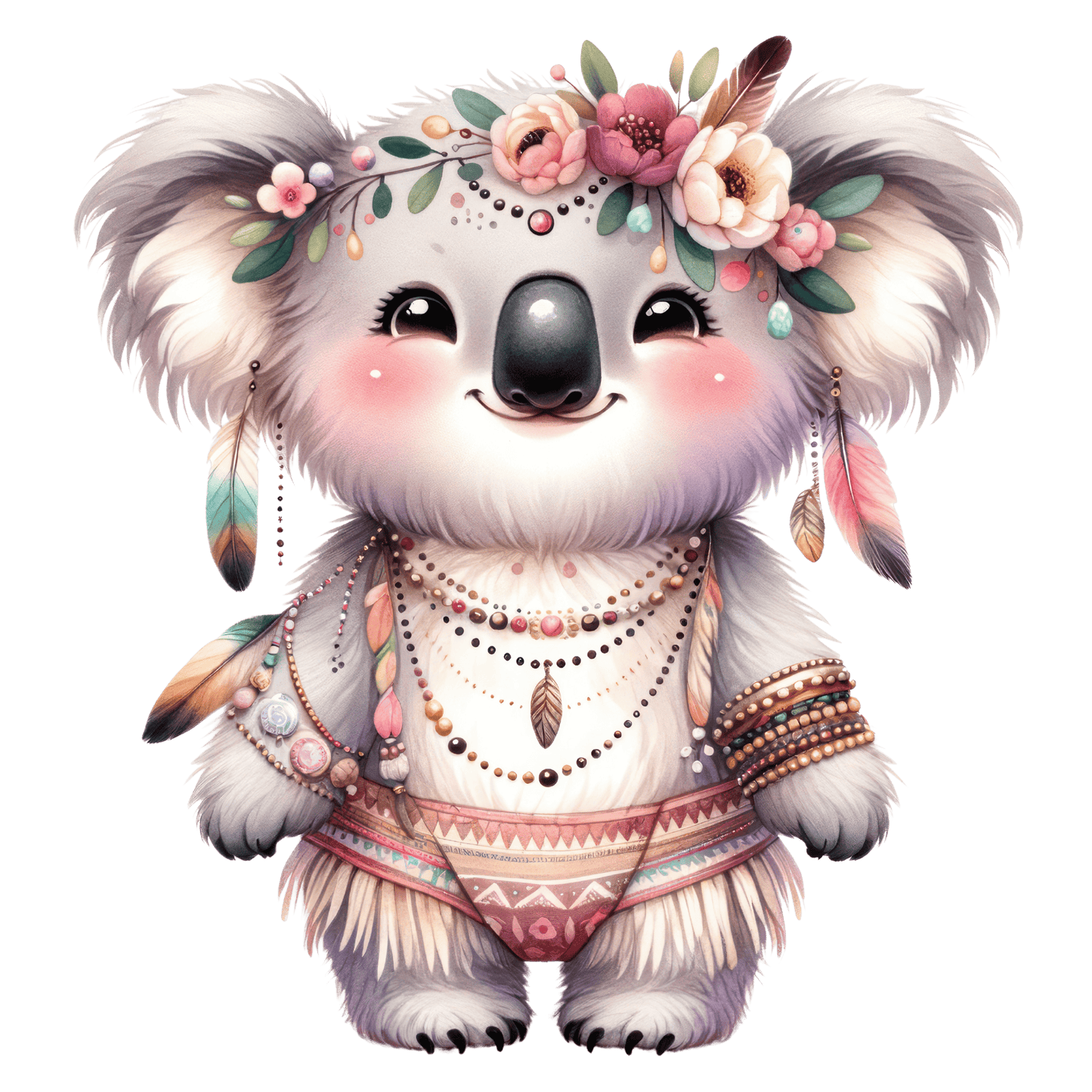 Bügelbild süßes Boho Koala Fylou's Style