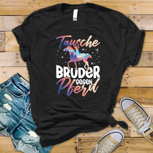 Bügelbild Tausche Bruder gegen Pferd