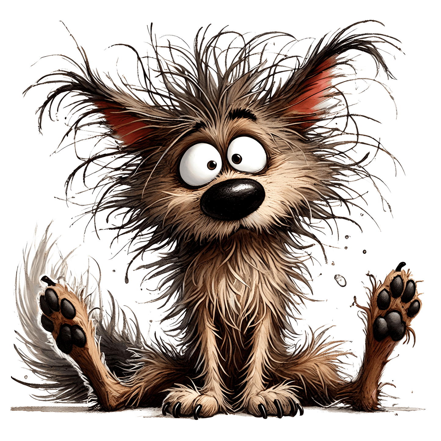 Bügelbild zerzauster Hund