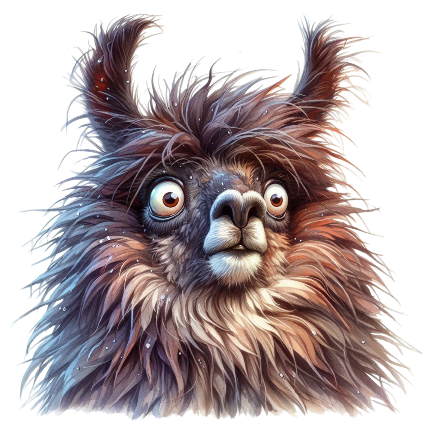 Bügelbild zerzaustes Lama