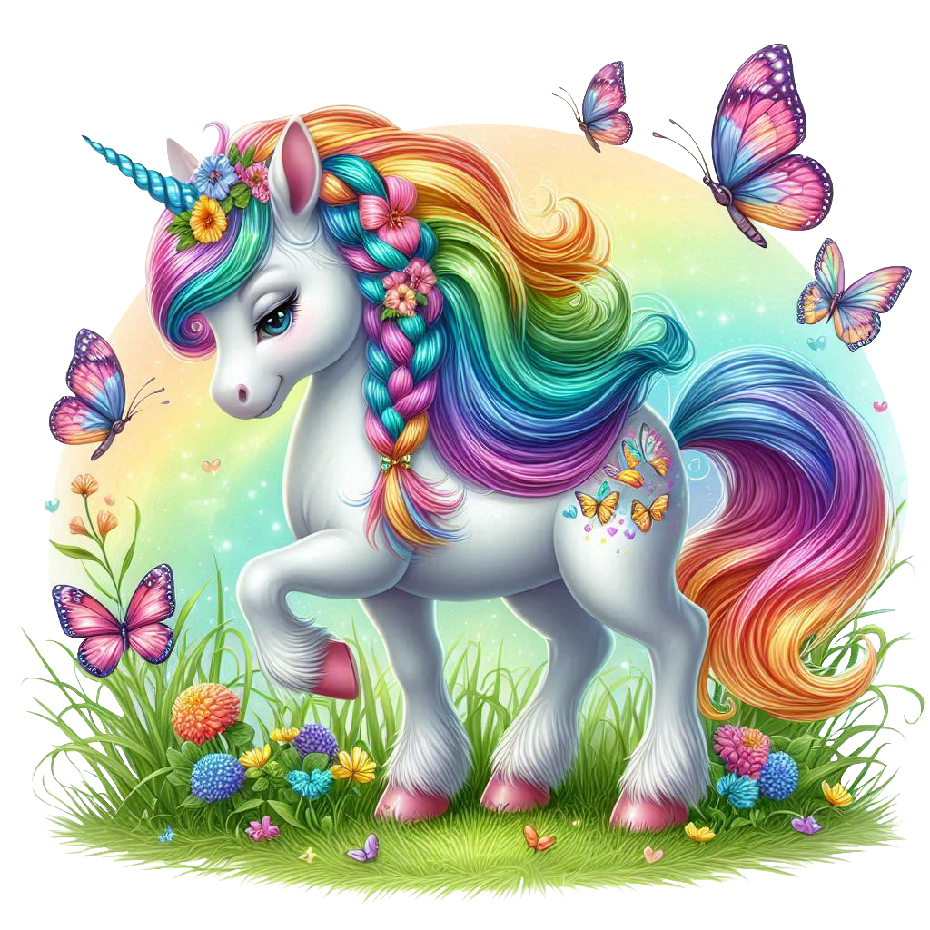 Regenbogen Einhörner
