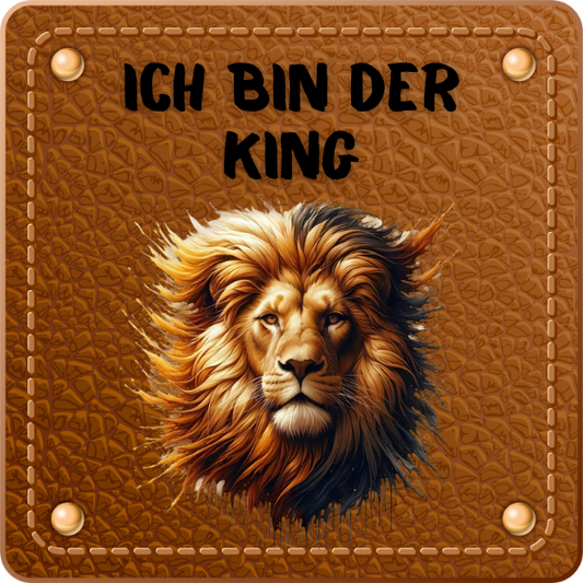 Bügellabel Ich bin der King