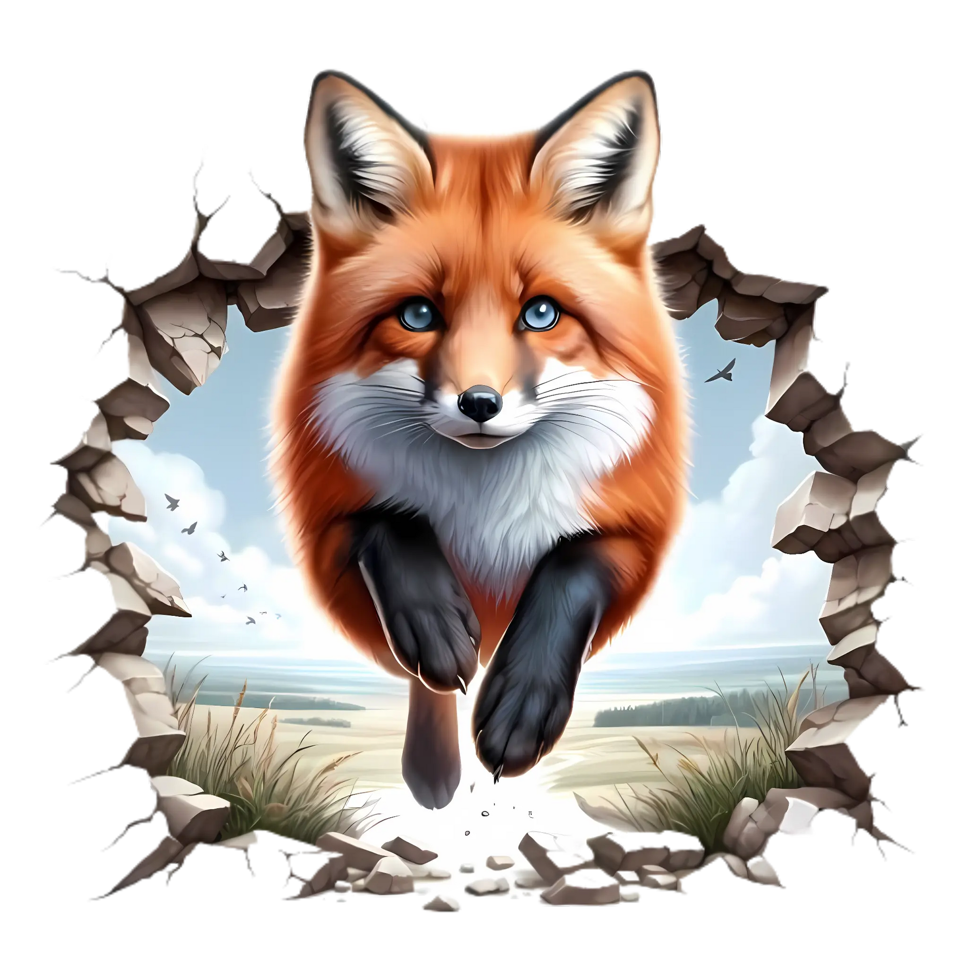 Bügelbild 3D Fuchs #2 Fylou's Style