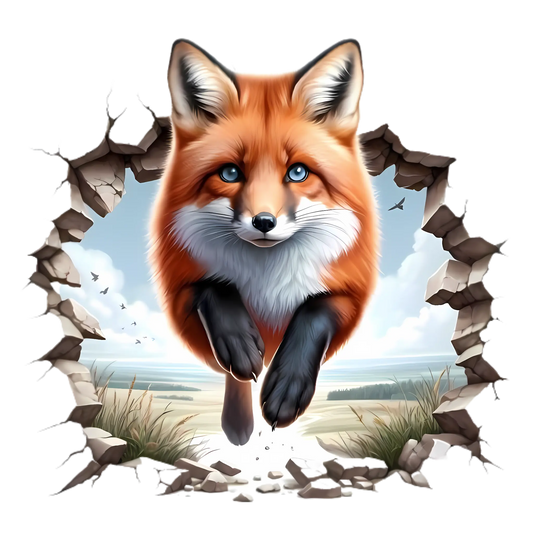 Bügelbild 3D Fuchs #2 Fylou's Style