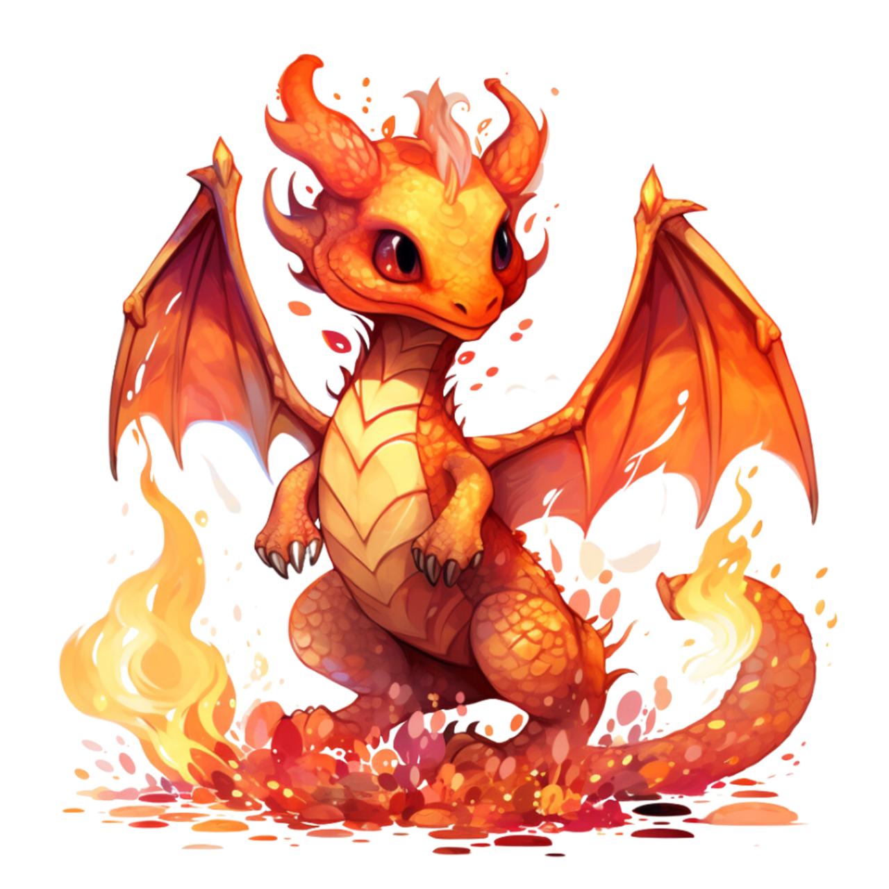 Bügelbild Feuer Drache #4