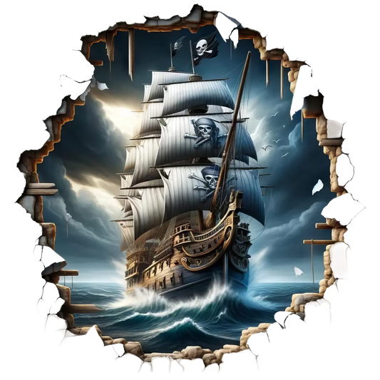 Bügelbild 3D Schiff #1 Fylou's Style