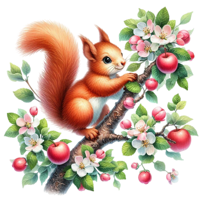 Bügelbild Eichhörnchen im Baum #2 Fylou's Style