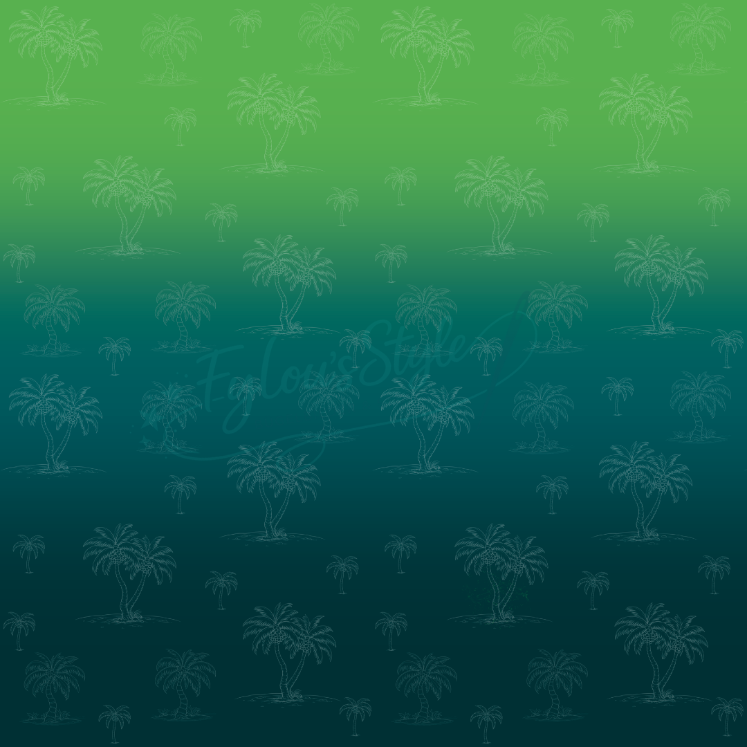 Vorbestellung Panel Palm Sunset Petrol Bio Jersey Überbreite