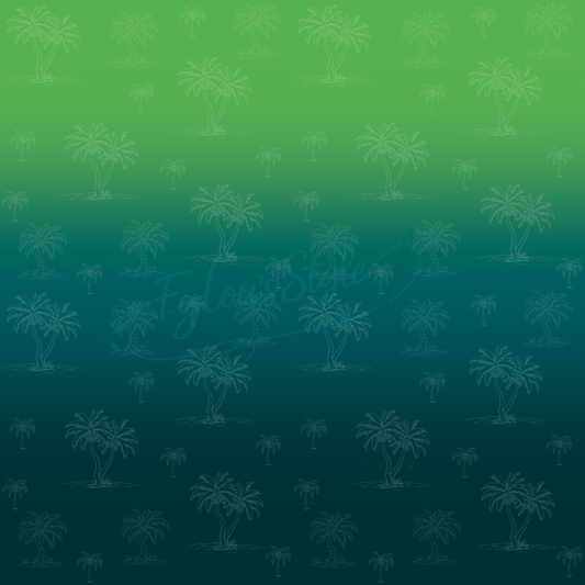 Vorbestellung Panel Palm Sunset Petrol Bio Jersey Überbreite