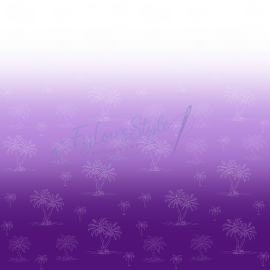 Vorbestellung Panel Palm Sunset Lila Bio Jersey Überbreite