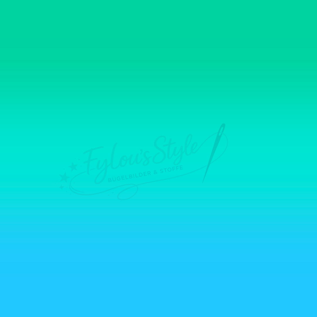 Panel Palm Sunet Türkis Ocean Verlauf Bio Jersey Überbreite