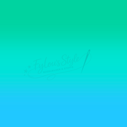 *B-Ware* Panel Palm Sunet Türkis Ocean Verlauf Bio Jersey Überbreite