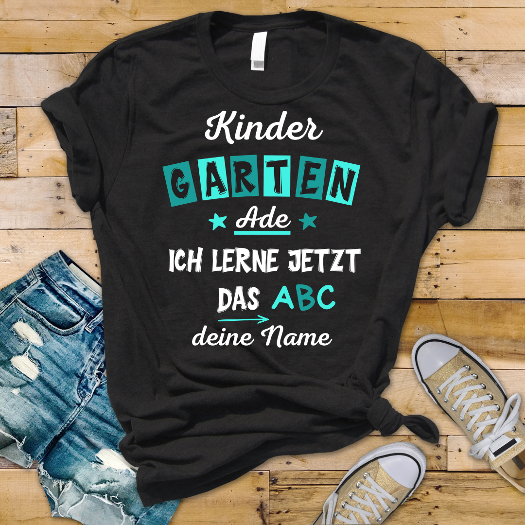 Bügelbild Abschluss Kindergarten verschiedene Farben / Personalisierung